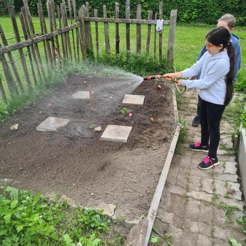 Sachunterricht im Schulgarten