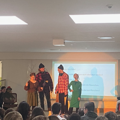 Im Wald bei der Baumauswahl