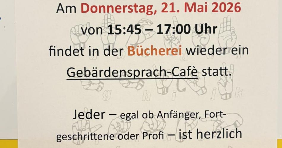 Gebärdensprache-Cafè